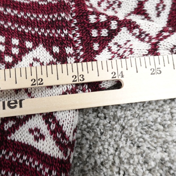 VTG Rob Winter Sweater Mens M Red Nordic Fair Isle Aztec Zip Sweatshirt Jacket - Picture 6 of 8